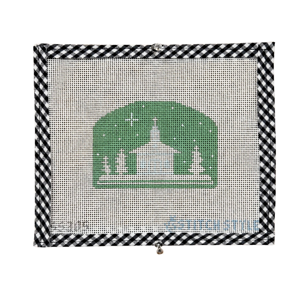 Mint Green Church Silhouette