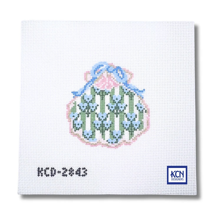Block Print Gilded Scallop