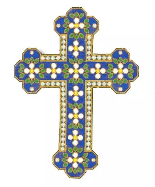 Intricate in Blue and Green Cross