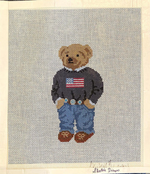 USA Flag Sweater Bear