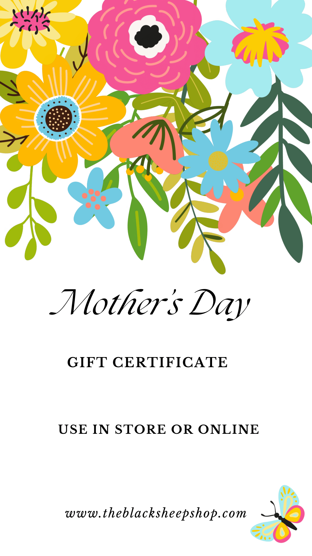 Mother's Day Gift Certificate