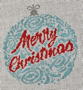 Small Merry Christmas Ornament – Blue