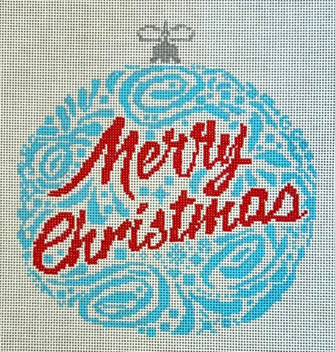 Merry Christmas Ornament - Blue