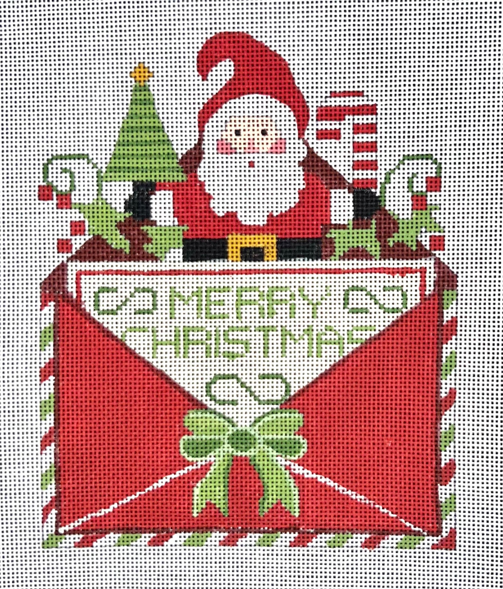 Cheryl Huckaby:CH-1311 (Santa Card Box - stitchguide available)