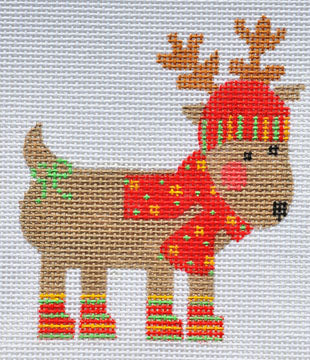 Cheryl Huckaby:CH-155 (Striped Reindeer - stitchguide available)