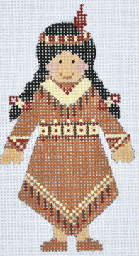 Cheryl Huckaby:CH-360 (Native American Girl - stitchguide available)