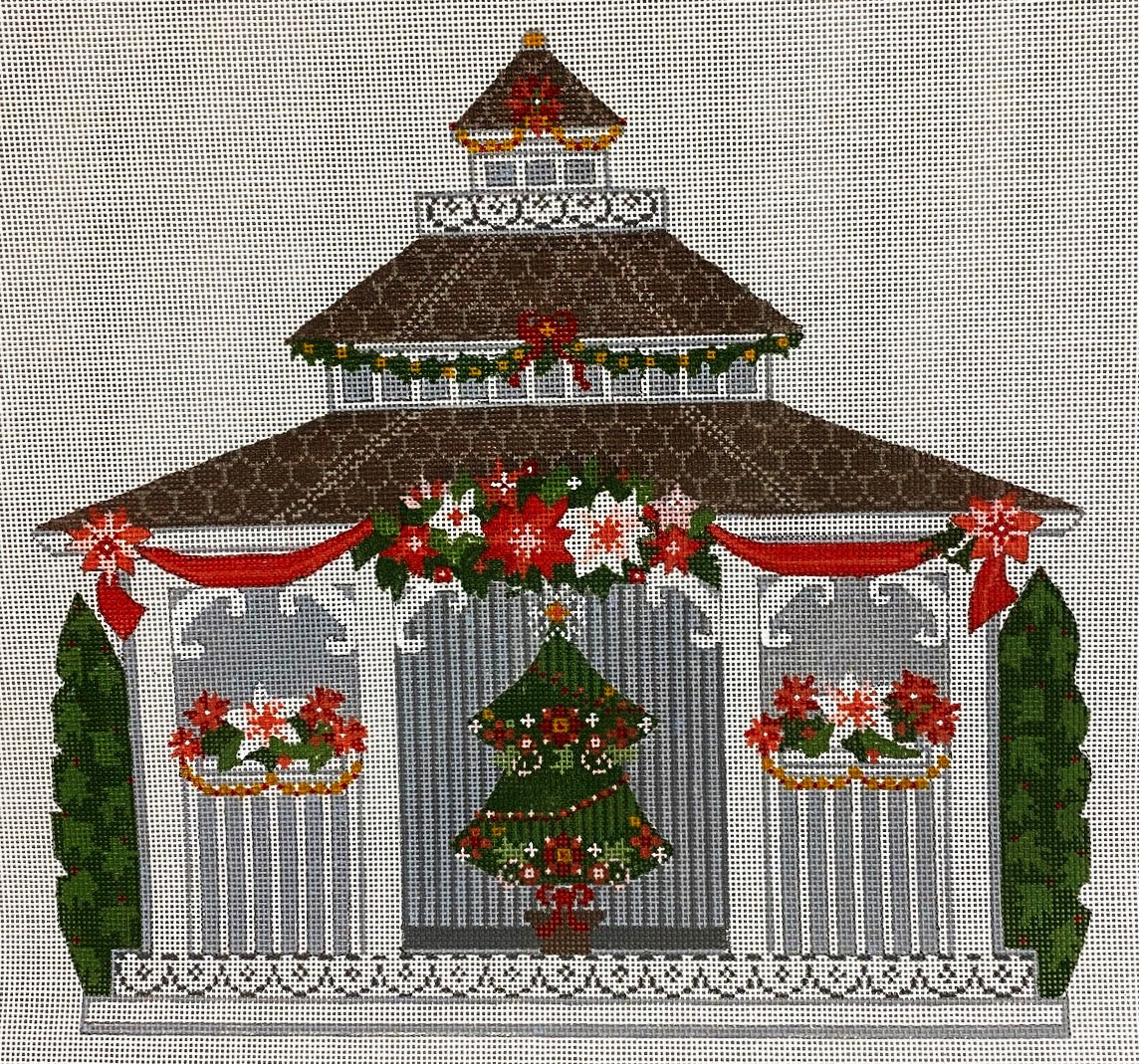 Cheryl Huckaby:CH-619 (Victorian Christmas Gazebo - stitchguide available)