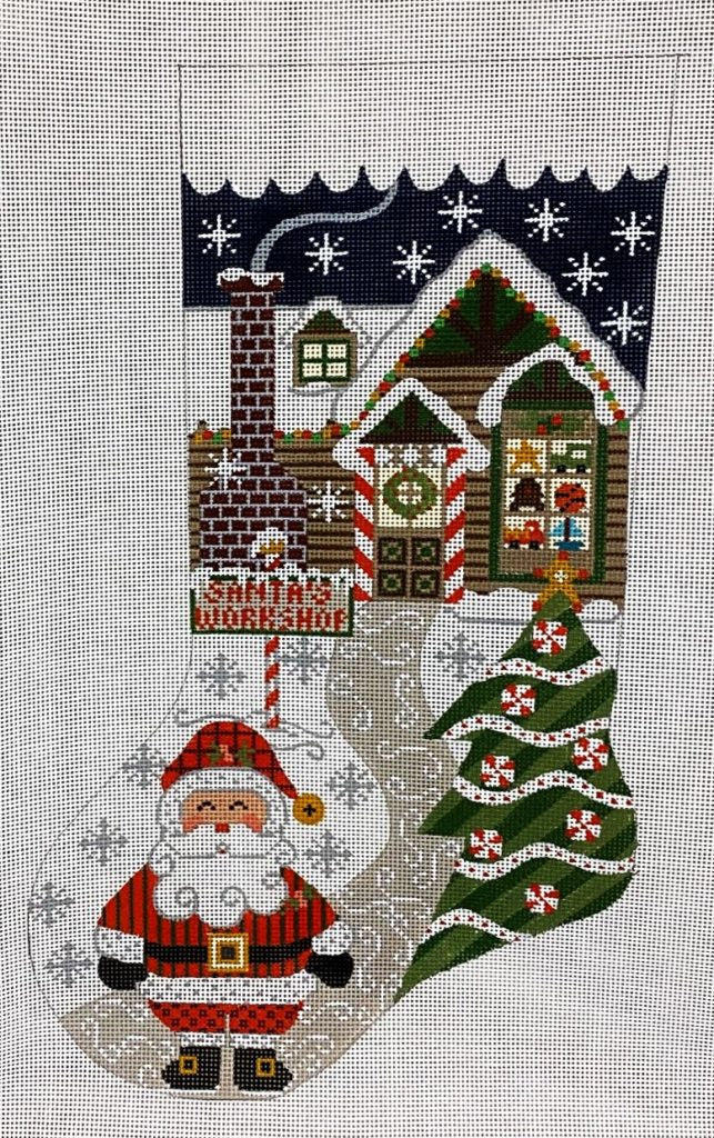 Cheryl Huckaby:CH-631 (Santa's Workshop Stocking)