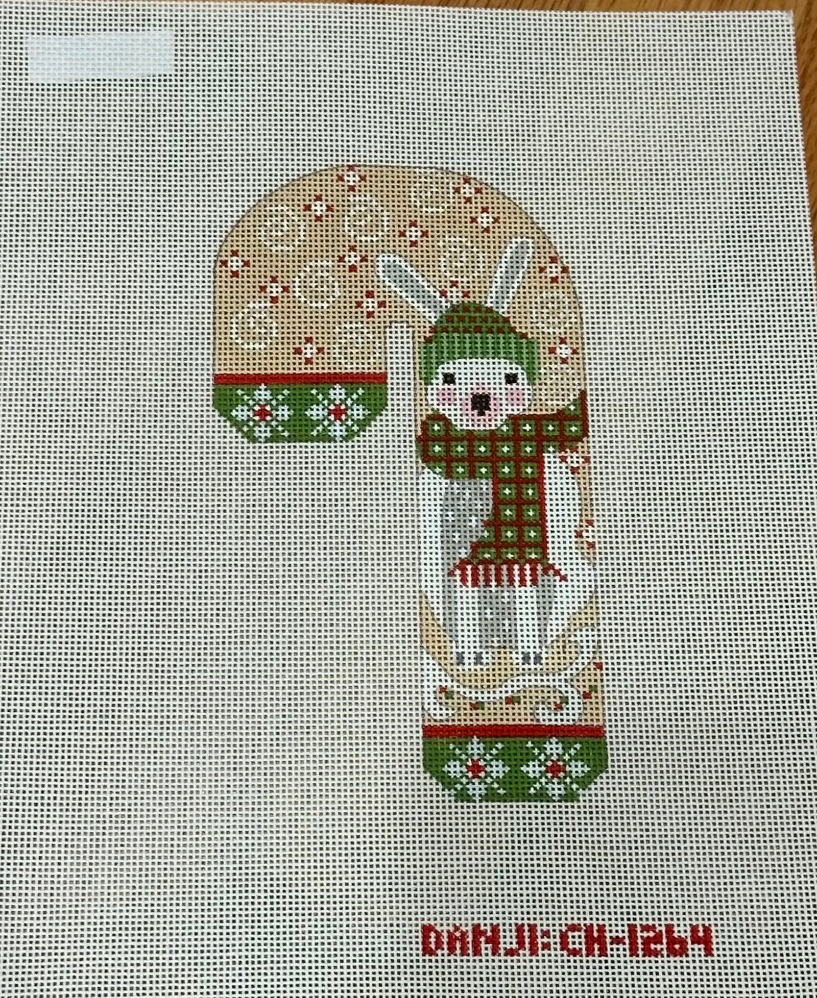 Cheryl Huckaby:CH-1264 (Woodland Creatures Candy Cane - Rabbit)