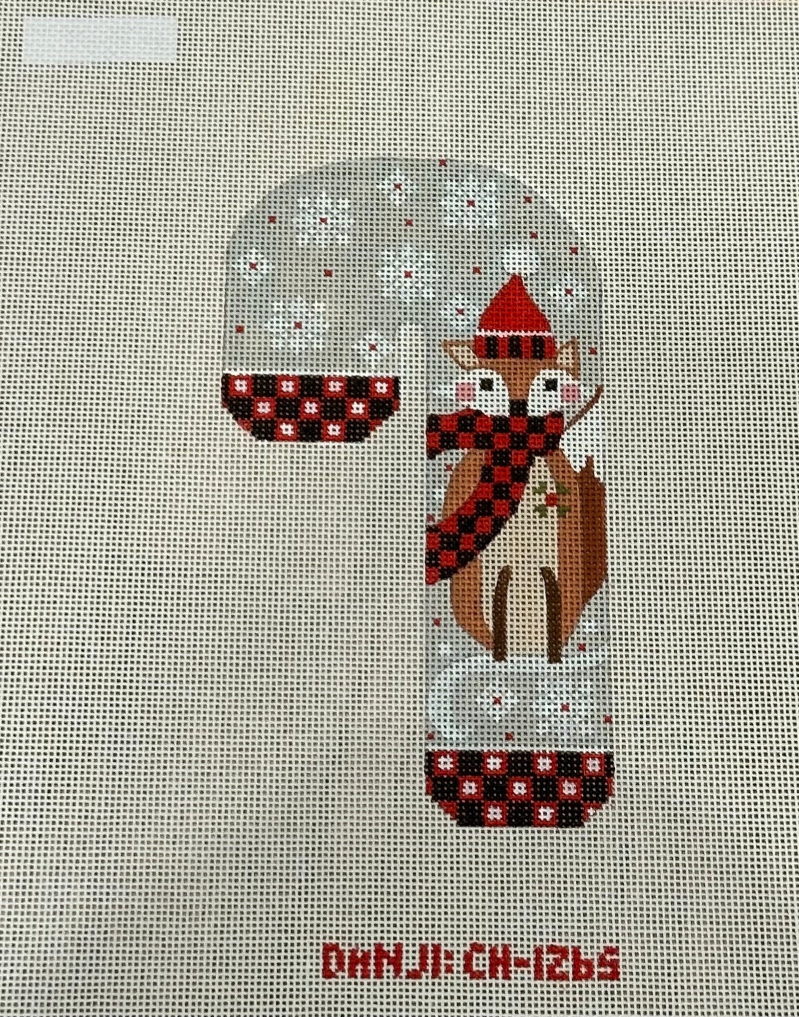 Cheryl Huckaby:CH-1265 (Woodland Creatures Candy Cane - Fox)