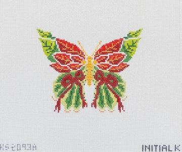 Poinsettia Butterfly Ornament