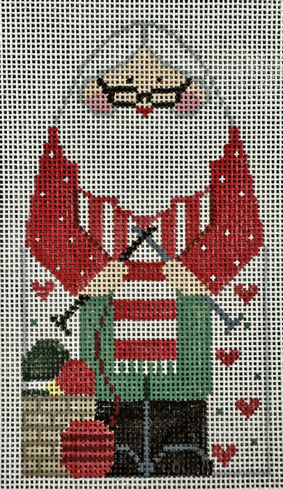 Knitting Santa