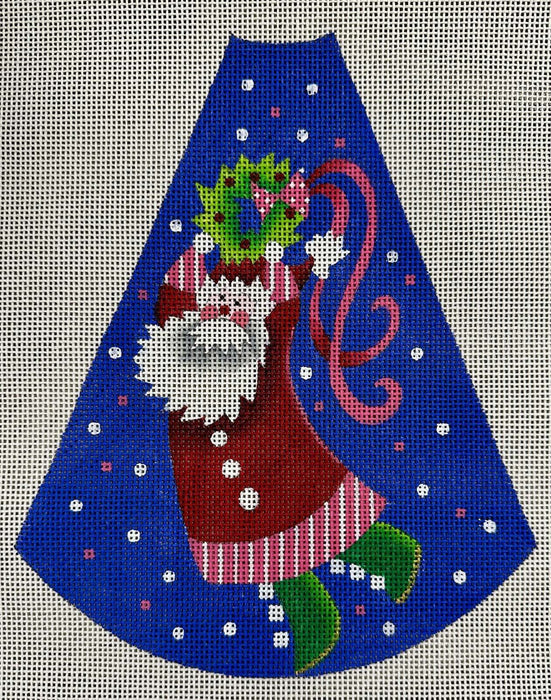 Cutie pie Panel Santa w/Wreath