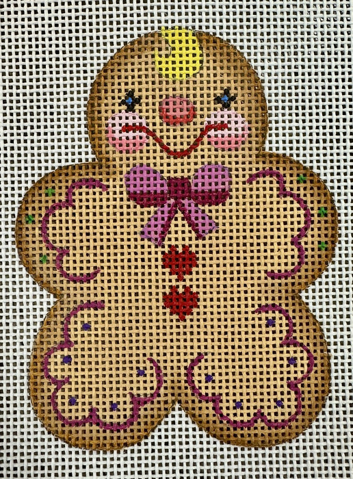Gingerbread Girl Red Heart Buttons