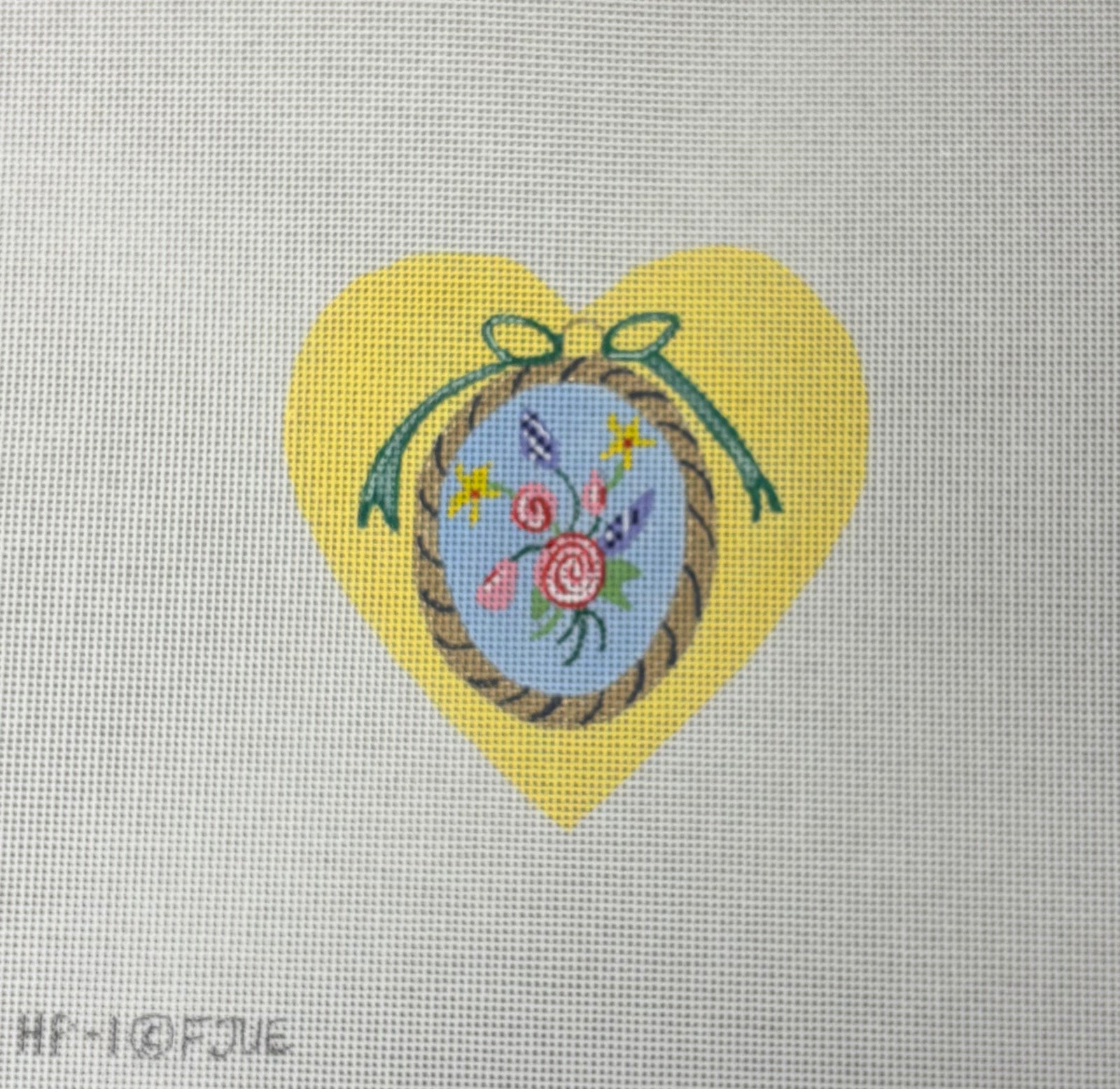 Yellow Floral Heart