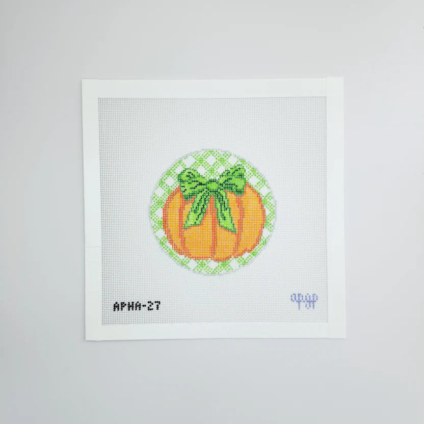 PREORDER: APHA27 - Gingham Pumpkin Round - Green