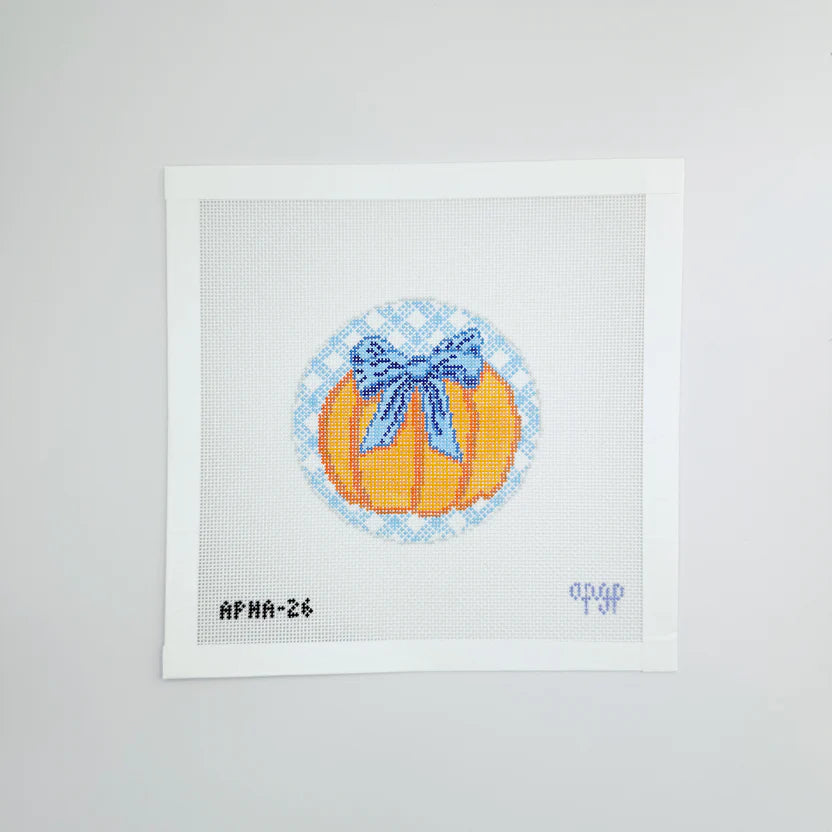 PREORDER: APHA26 - Gingham Pumpkin Round - Blue