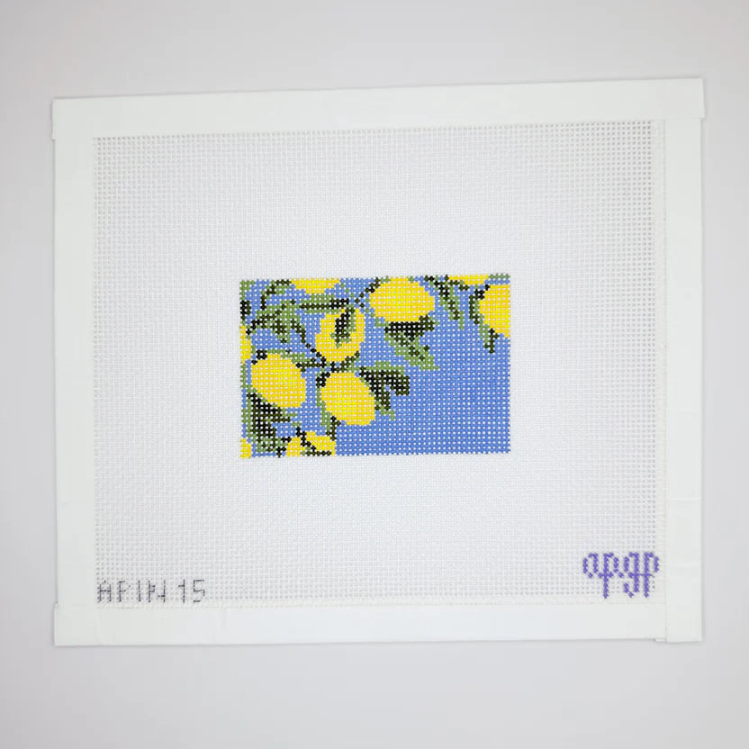 PREORDER: APIN15 - Lemons on Blue - Luggage Tag Insert