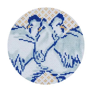 Blue & White Twelvetide - Three French Hens