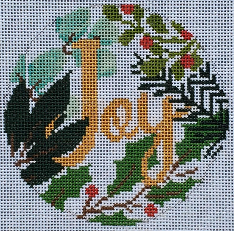 Joy Ornament White/Gold