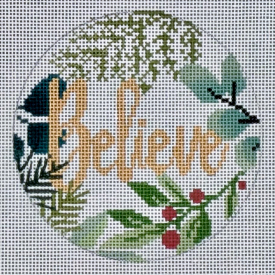 Believe Ornament White/Gold