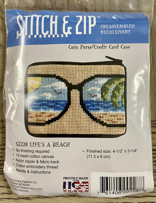 Life's A Beach Coin Purse/Credit Card Case