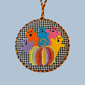 Colorful Ghosts with Pumpkin