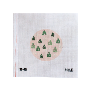 Pink Trees Round Ornament