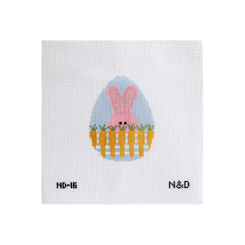 Bunny with Carrot Fence Egg