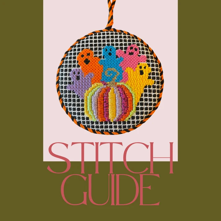Stitch Guide - Colorful Ghosts with Pumpkin (ND-10)