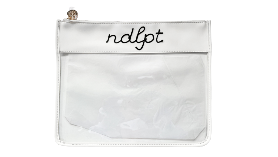 NDLPT Clear Zip Pouch - Large White
