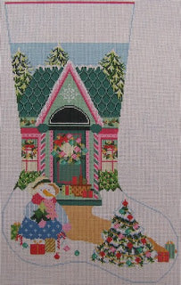 1356L Christmas House Stocking