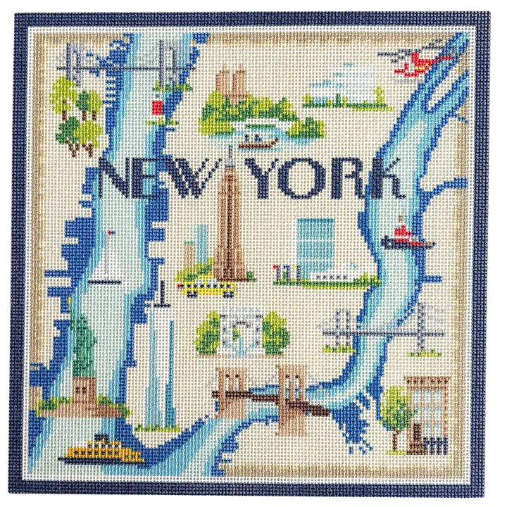 New York Map on 13