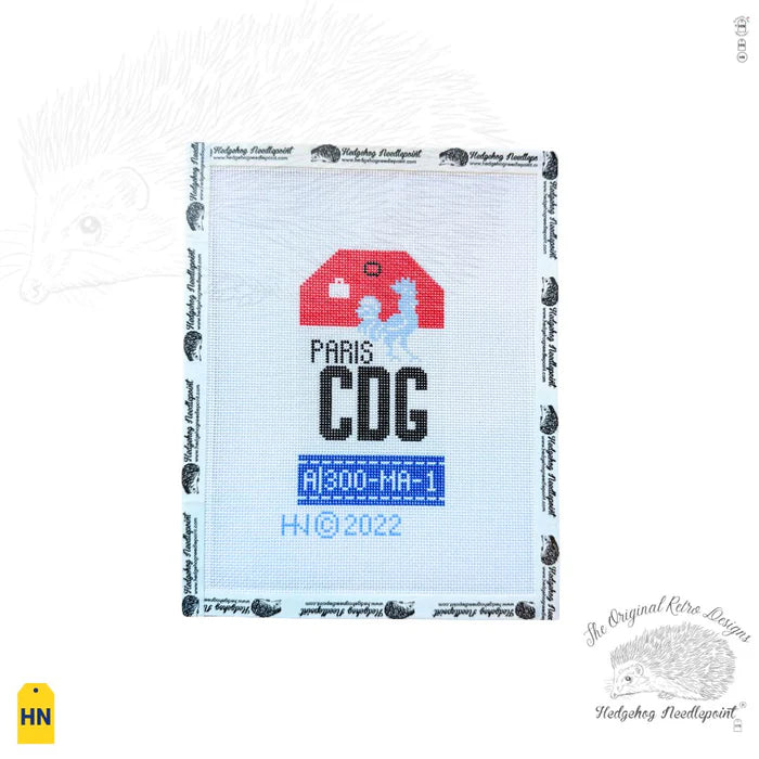 Paris CDG Retro Travel Tag