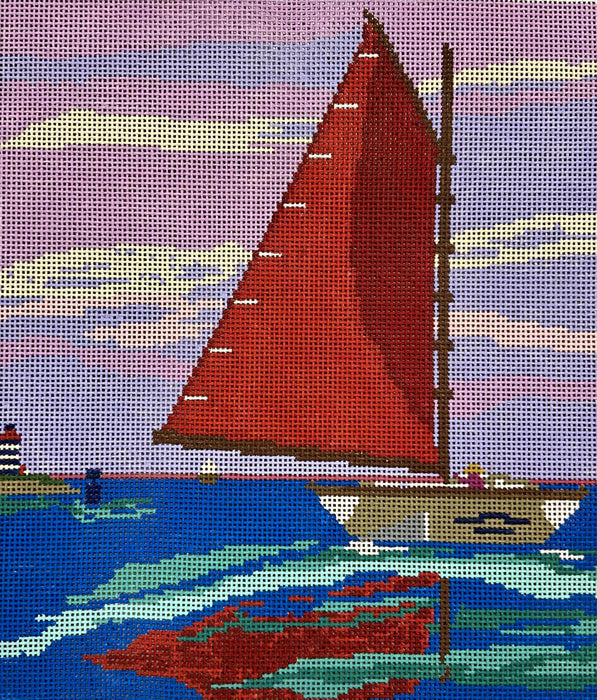 Red Sail Boat