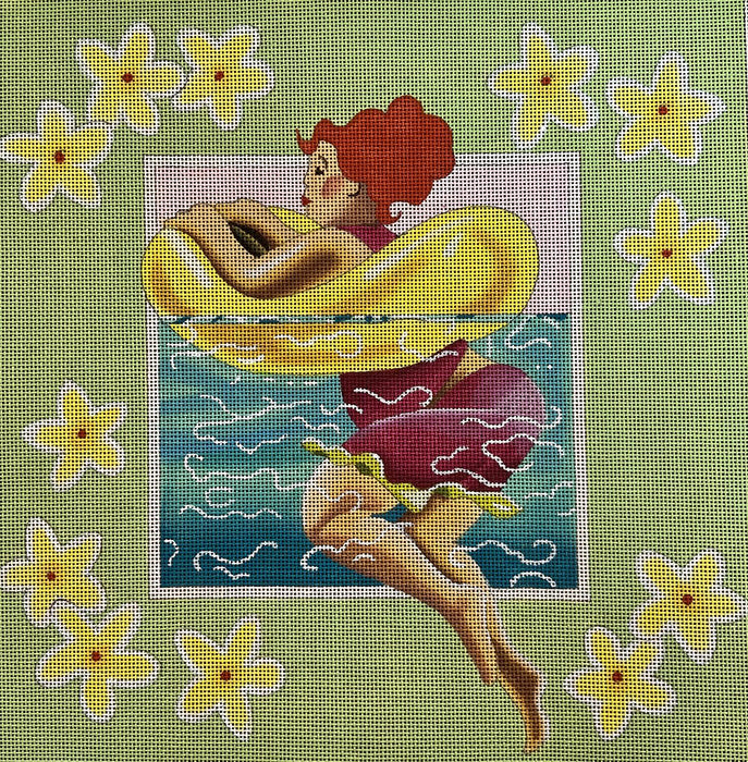 Redhead with Yellow Float