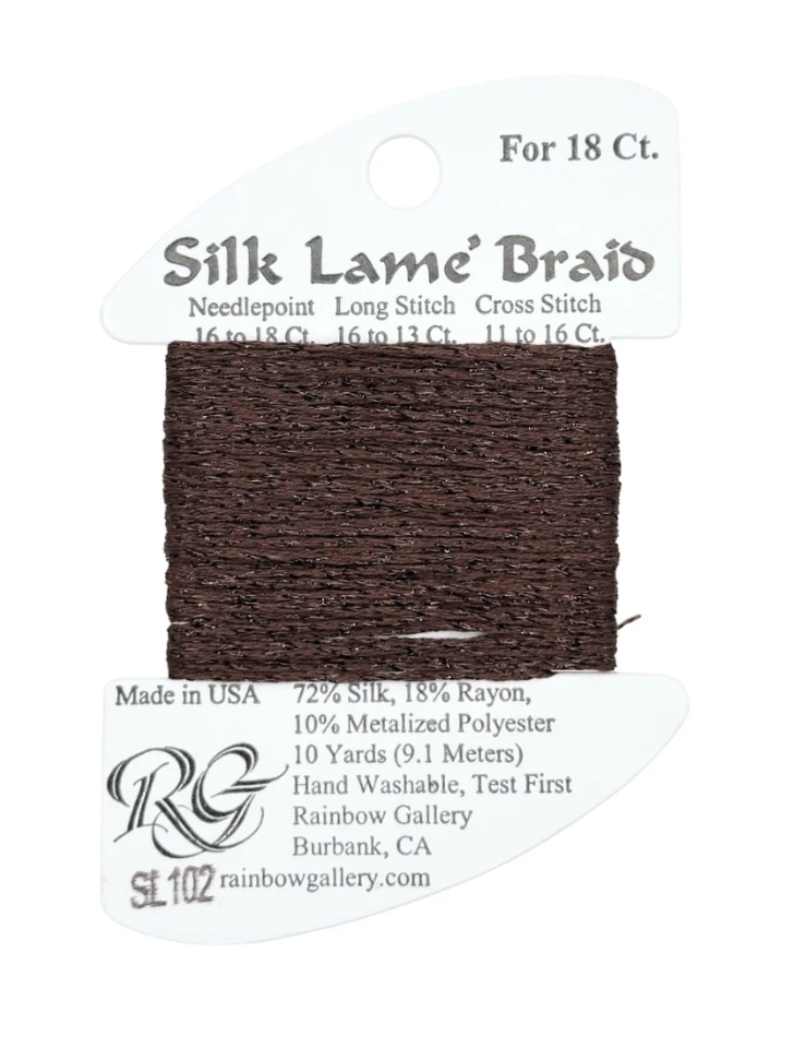 SILK LAME BRD SL102-WARM BROWN