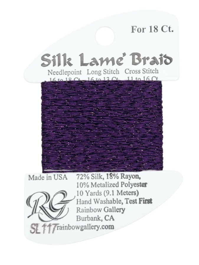 SILK LAME BRD SL117-DK VIOLET