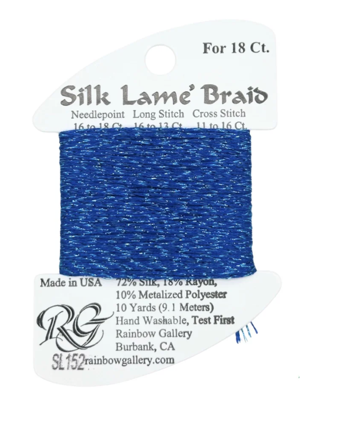 SILK LAME BRD SL152-HWIAN BLUE