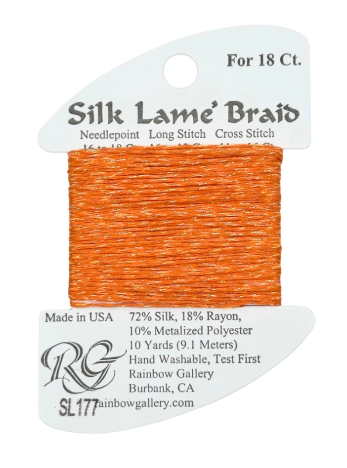 SILK LAME BRD SL177-ORANGE POP
