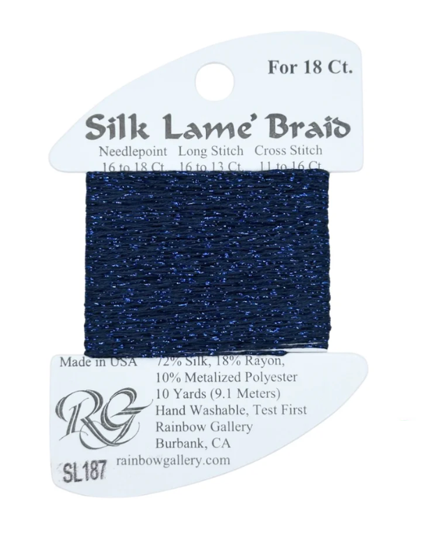 SILK LAME BRD SL187-MOOD INDGO