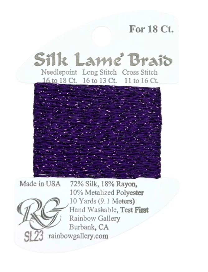 SILK LAME BRD SL23-DK LAVENDER