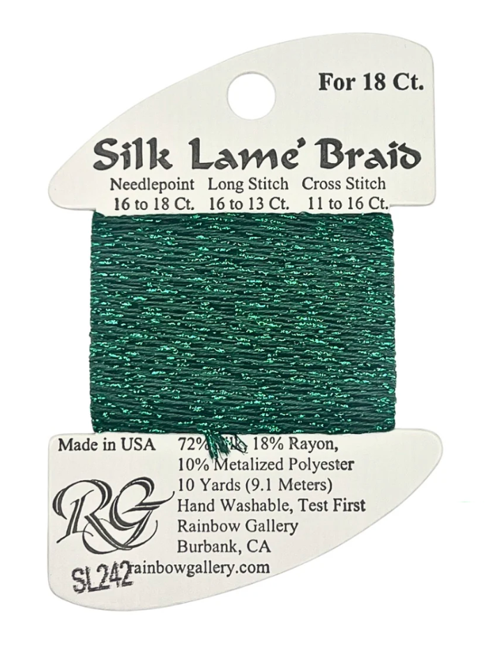 SILK LAME SL242- PEACOCK GREEN