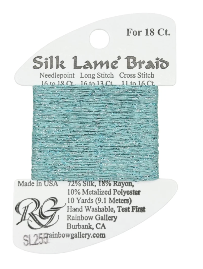 SILK LAME BRD SL255-SEAGLASS