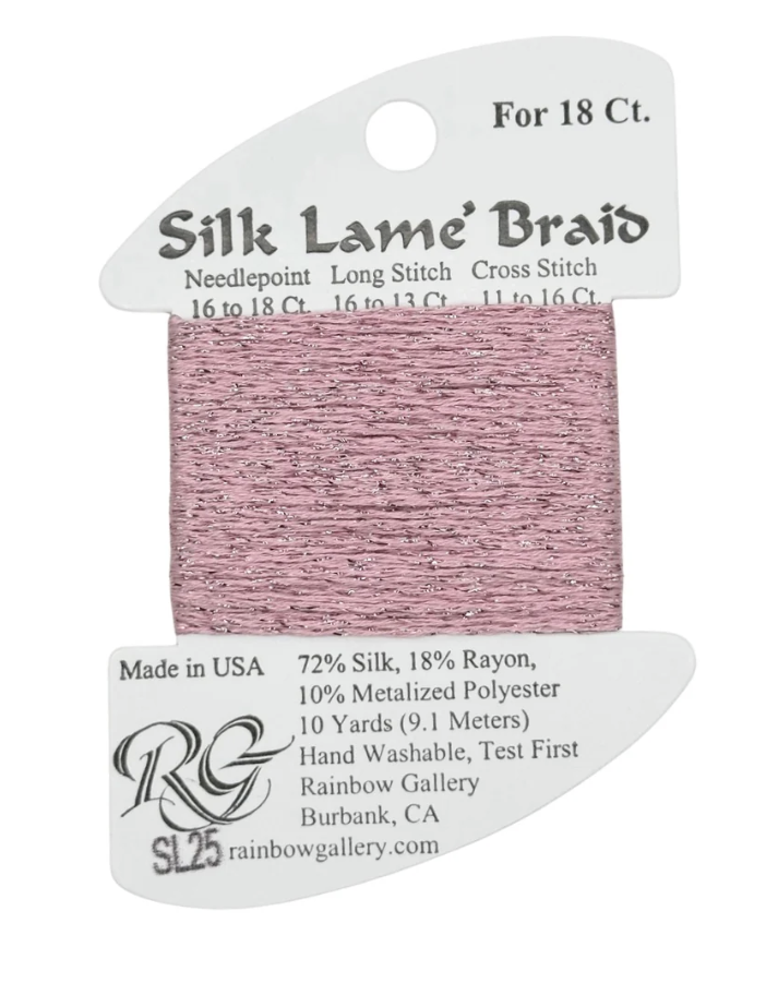 SILK LAME BRD SL25-ROSE PINK