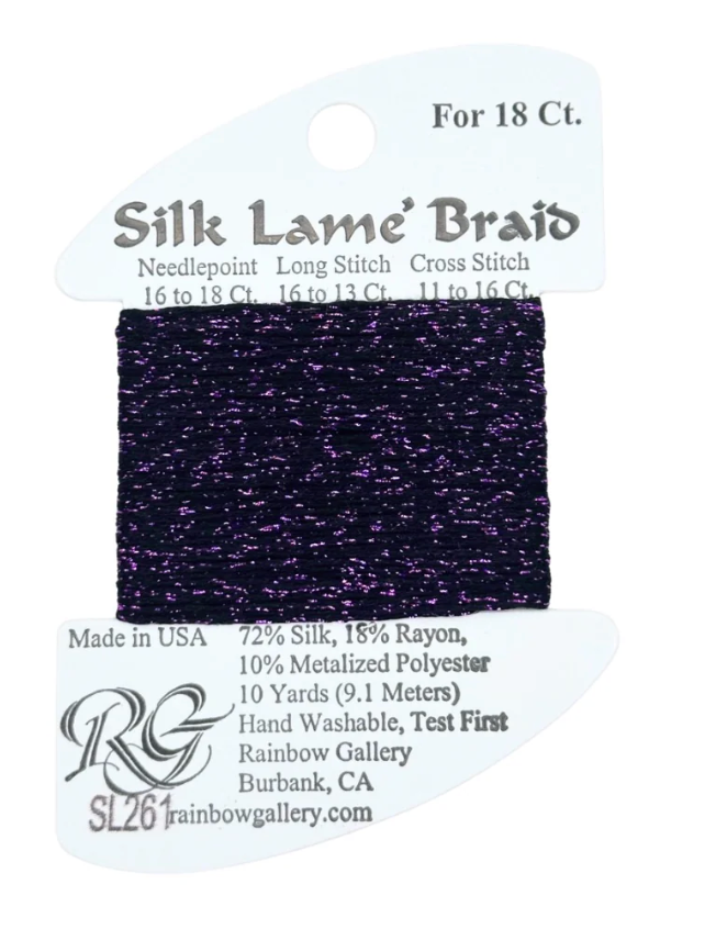 SILK LAME BRD SL261-EGGPLANT