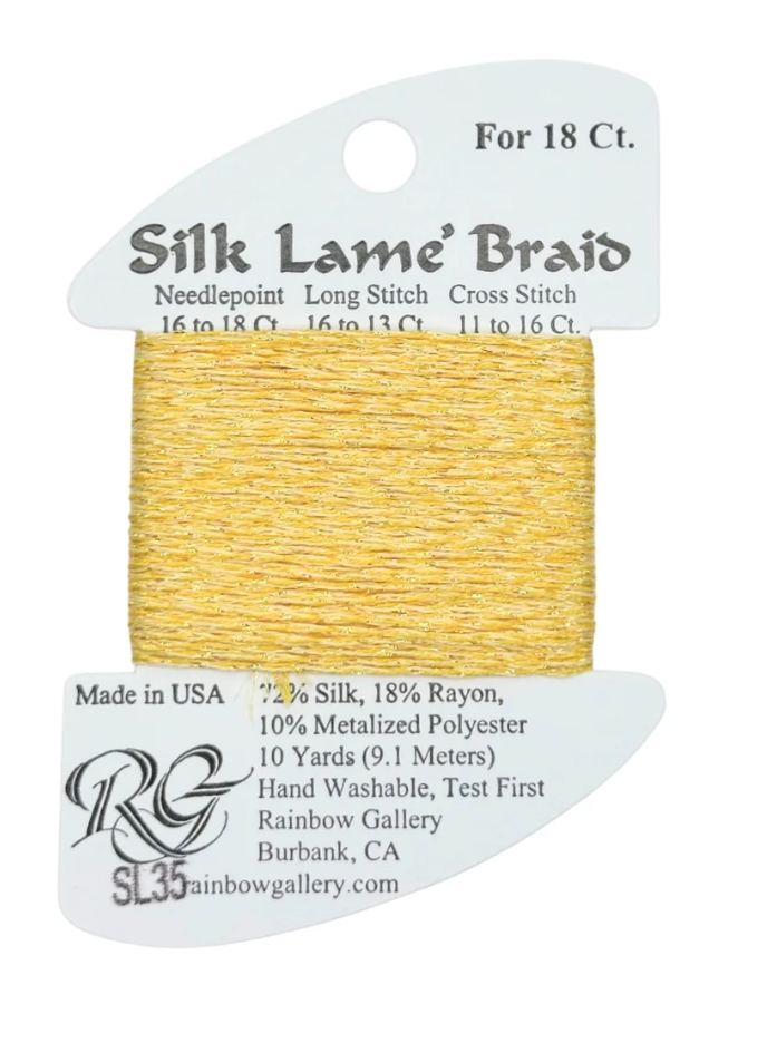 SILK LAME BRD SL35-BUTTERCUP