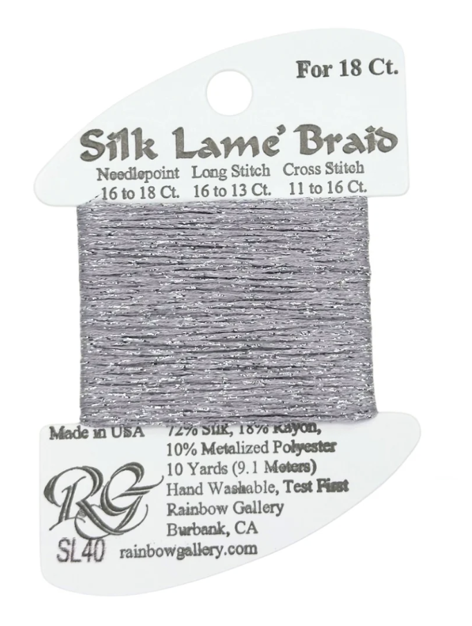 SILK LAME BRD SL40-DOVE GRAY