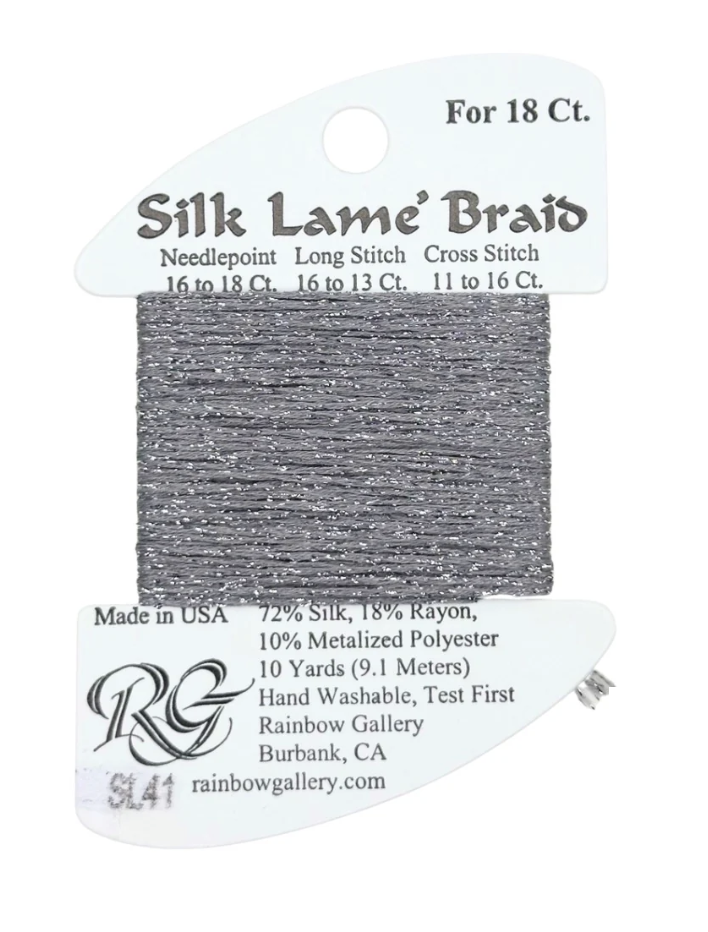 SILK LAME BRD SL41-PEWTER
