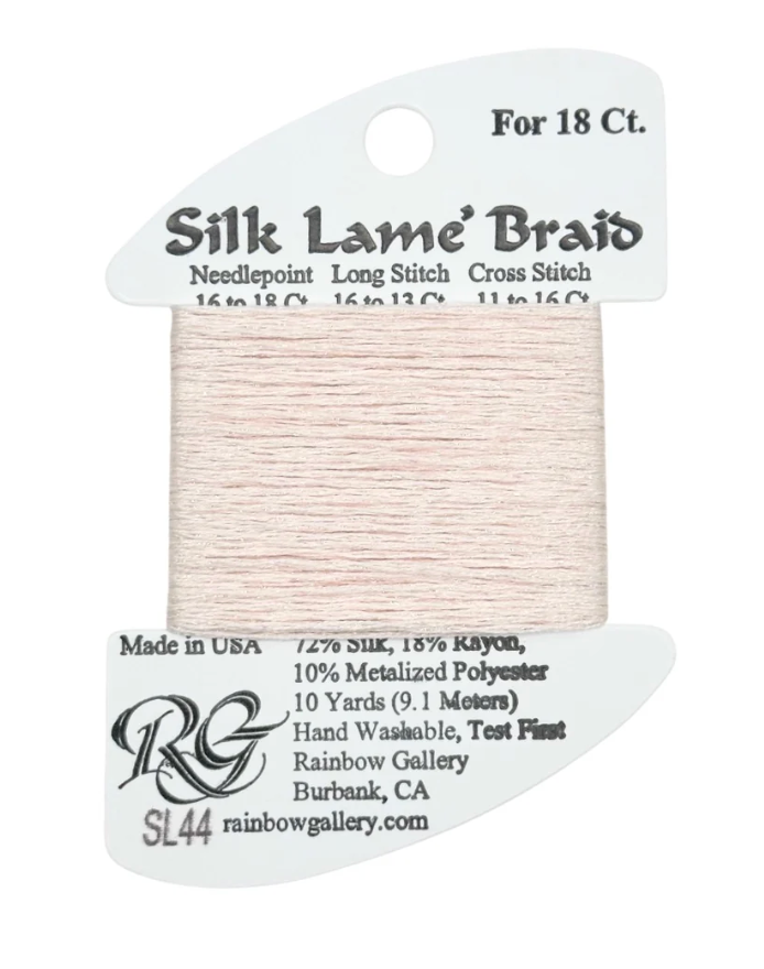 SILK LAME BRD SL44-LT SHL PINK
